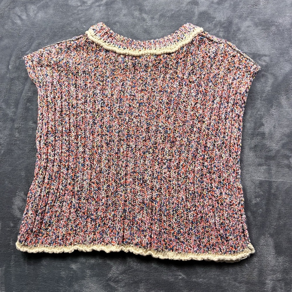 Free People X Revolve Desert Heat Vest Multi-color Knit sweater Size M Rainbow - Picture 5 of 5